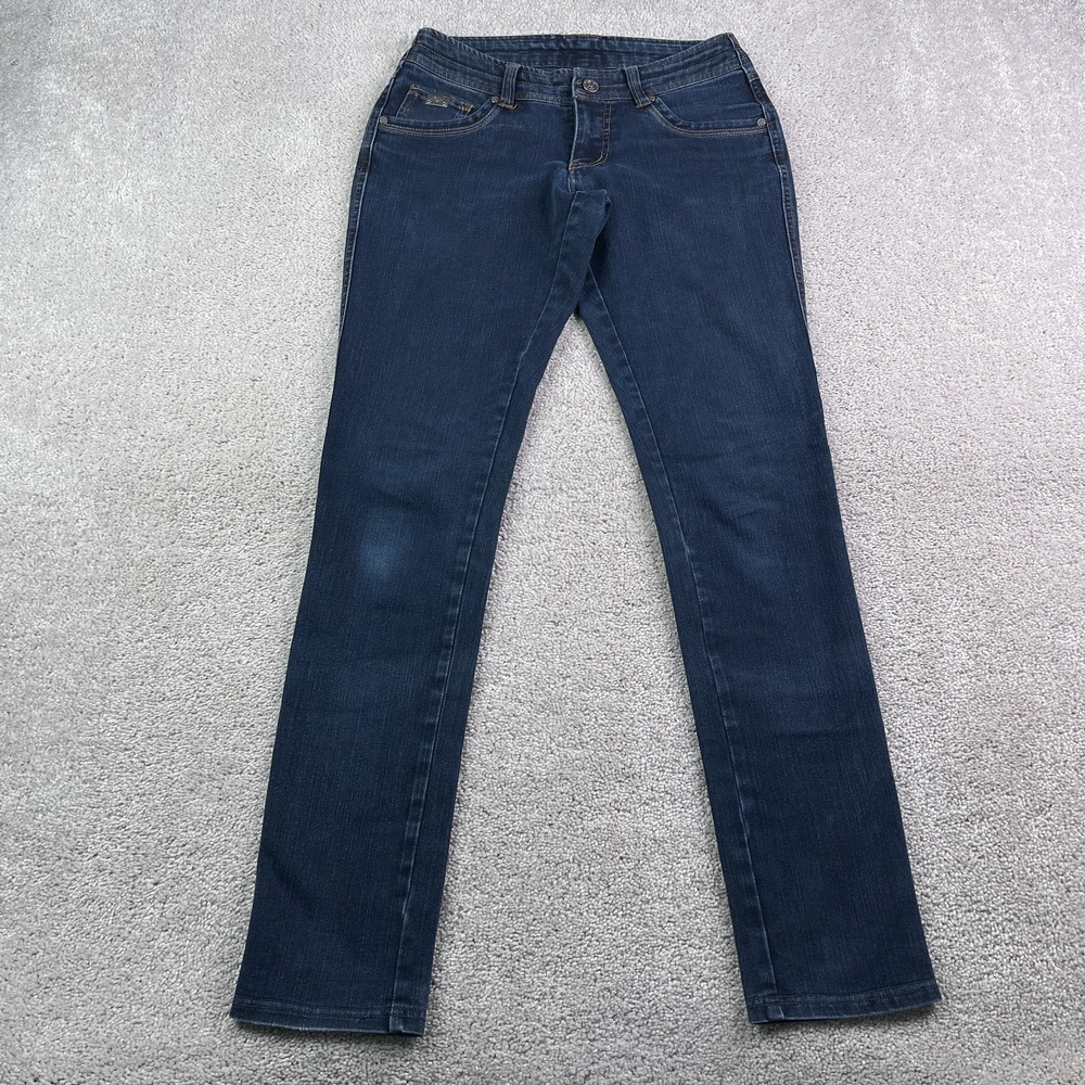 Kuhl Jeans Womens 4‎ Blue Danzr Skinny Low Rise Stretch Denim Drawstring